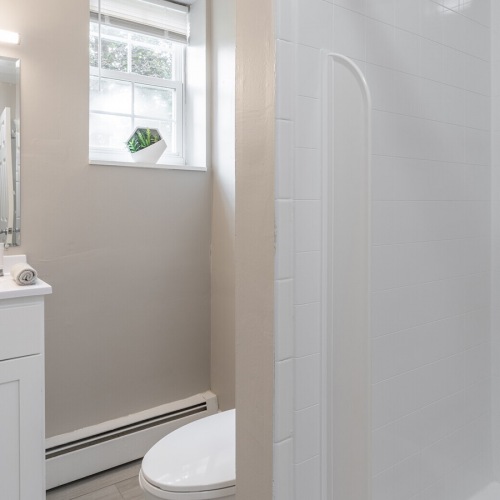 Bathroom Large well lit bathroom